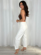 Turn Up Bottom Mom Jeans (6 Colours)
