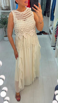Winslet Crochet Detailed Loose Fit Maxi Dress