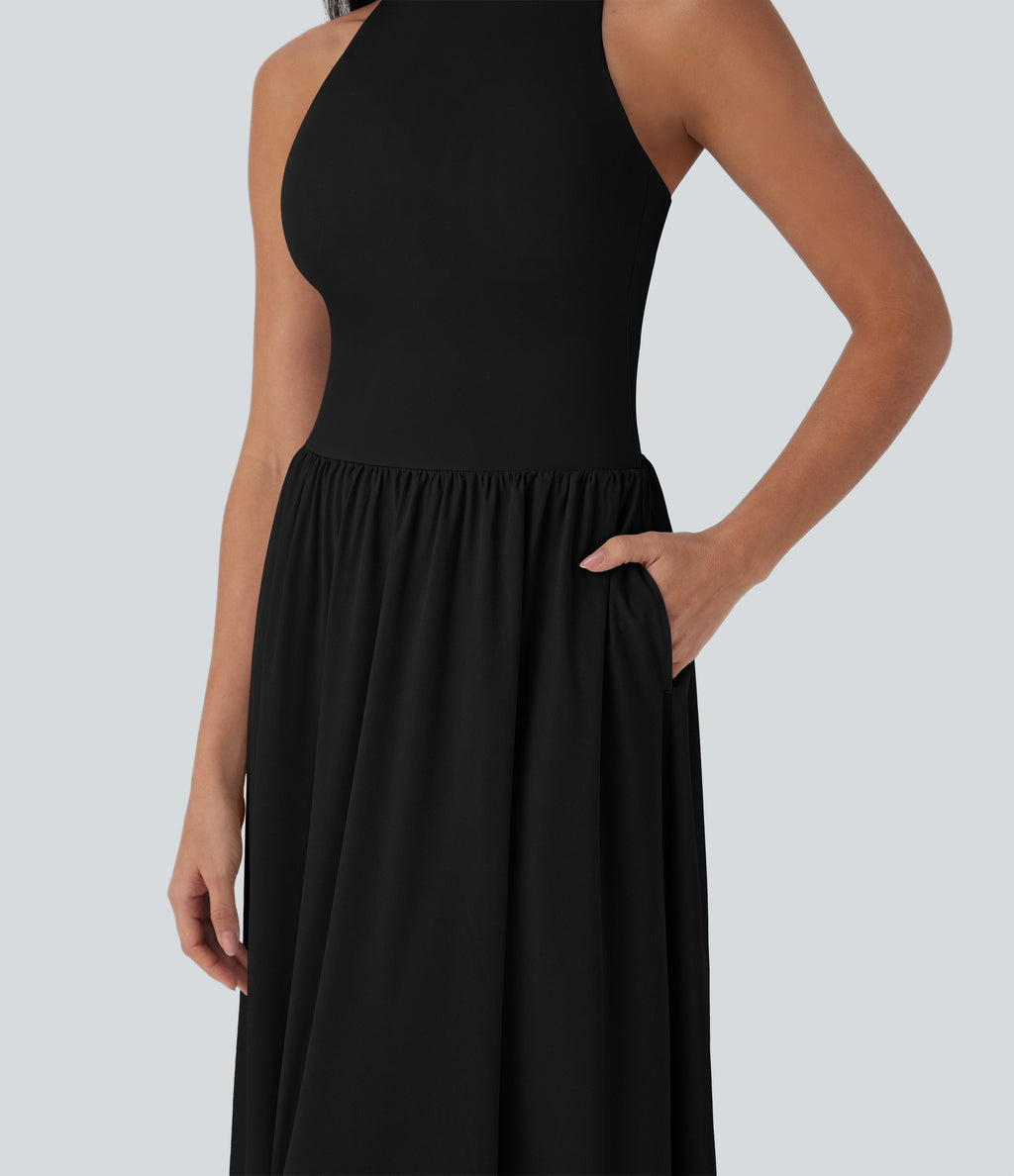 BreezefulTM Quick Dry Maxi Casual Dress with Pockets