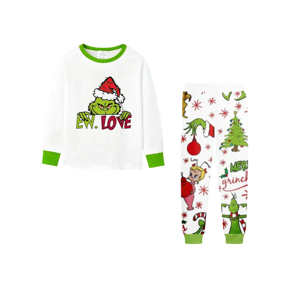 Holiday Family Christmas Pajamas Set With Classic Xmas Character Pattern Design