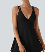 Cut Out 2-in-1 Mini Swim Dress