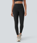 UltraSculptTM Cool Quick Dry SoCinched High Waisted Tummy Control Cut Out Yoga Leggings with Pockets-UPF50+