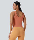 SoftlyZeroTM Plush Padded V Neck Running Tank Top-D/DD/DDD/F Cups