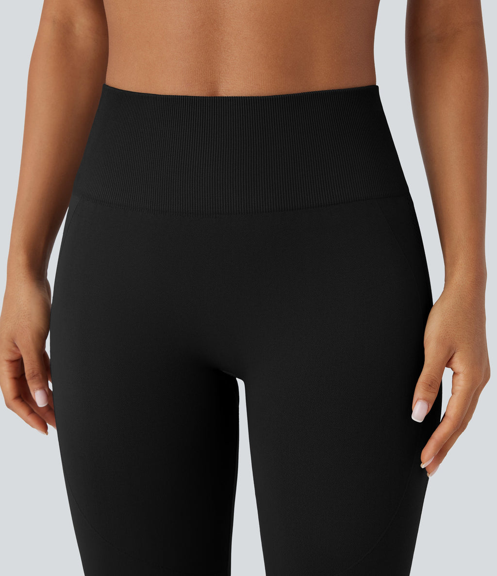 Seamless Flow High Waisted Tummy Control Butt Lifting Flare Yoga Leggings