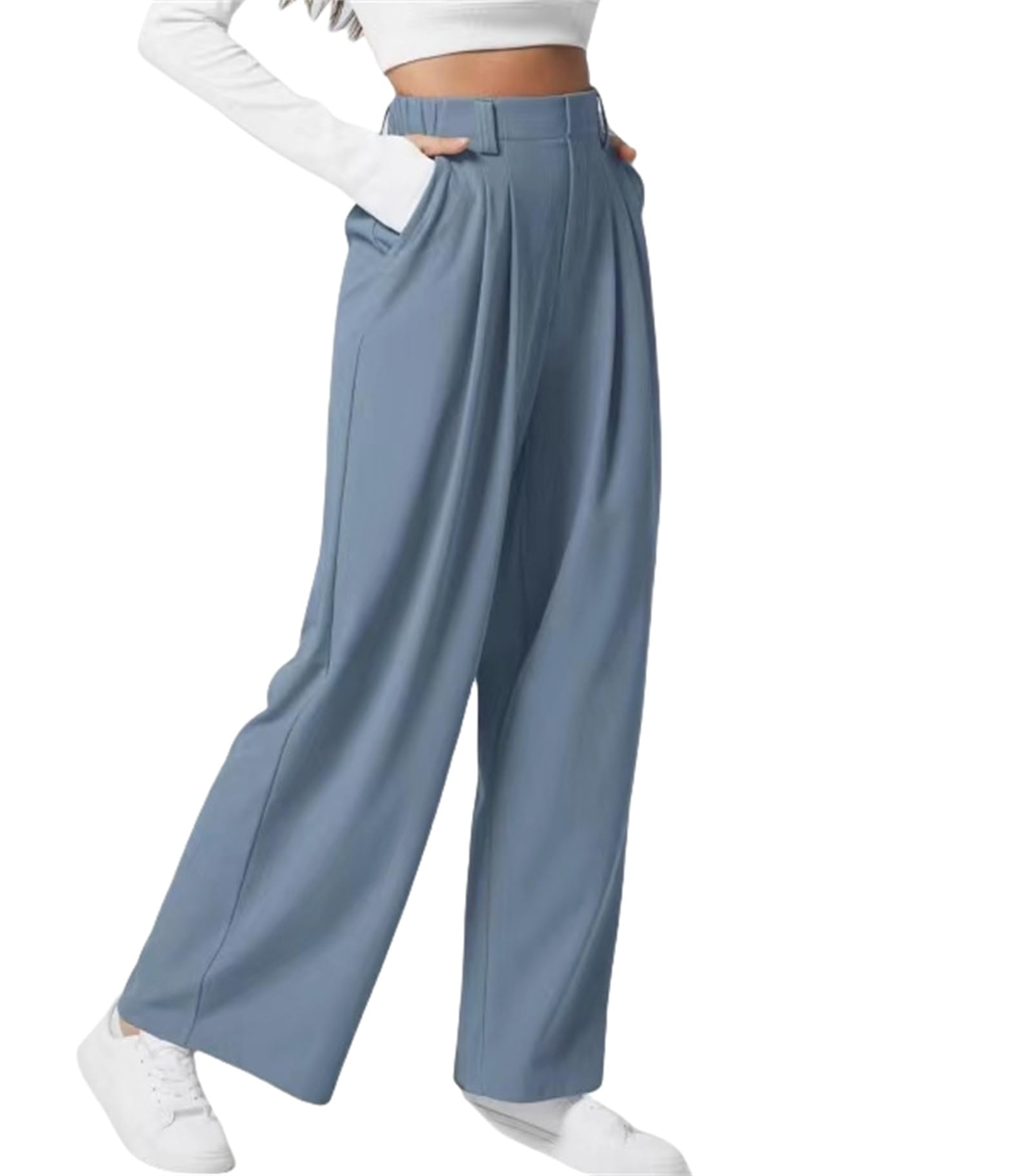 2026🔥FlexTM High Waisted Multiple Pockets Washed Stretchy Knit Casual Bootcut Jeans
