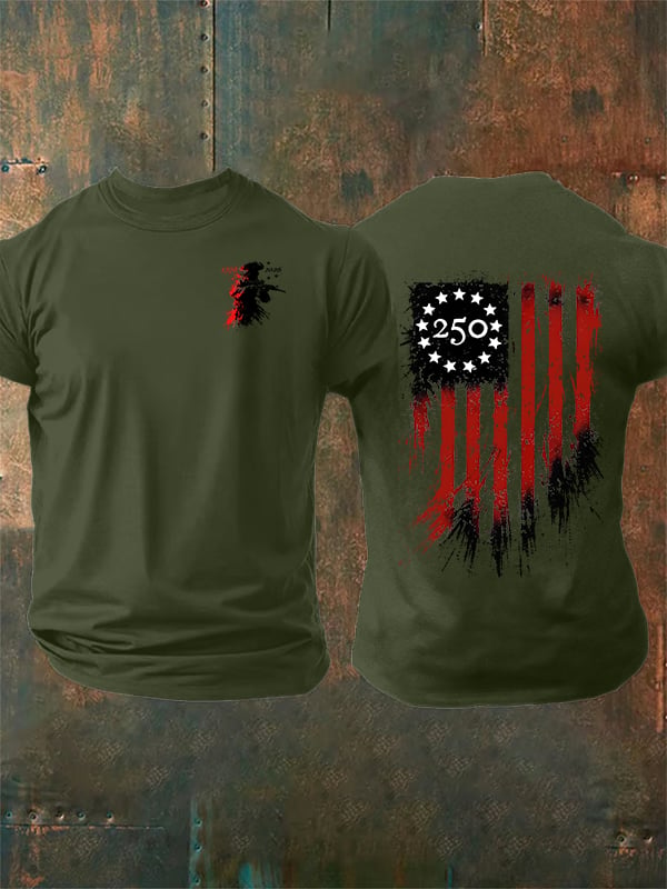 Men's 250 YEARS Round-neck Printed T-Shirt