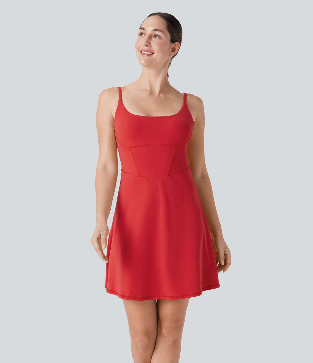 SoftlyZeroTM Plush Corset 2-in-1 Mini Casual Dress with Pocket-Longer Length