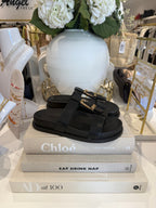 Vertical Buckle Double Strap Sandal (3 Colours)