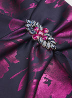 Foil Floral Print Dress