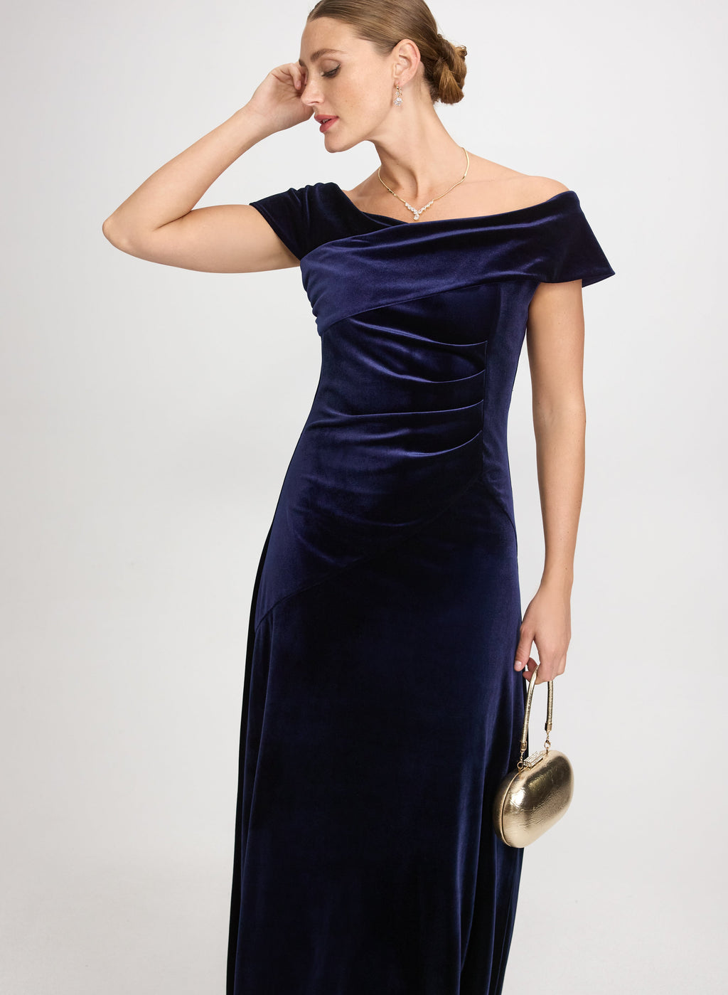 Off-The-Shoulder Velvet Dress