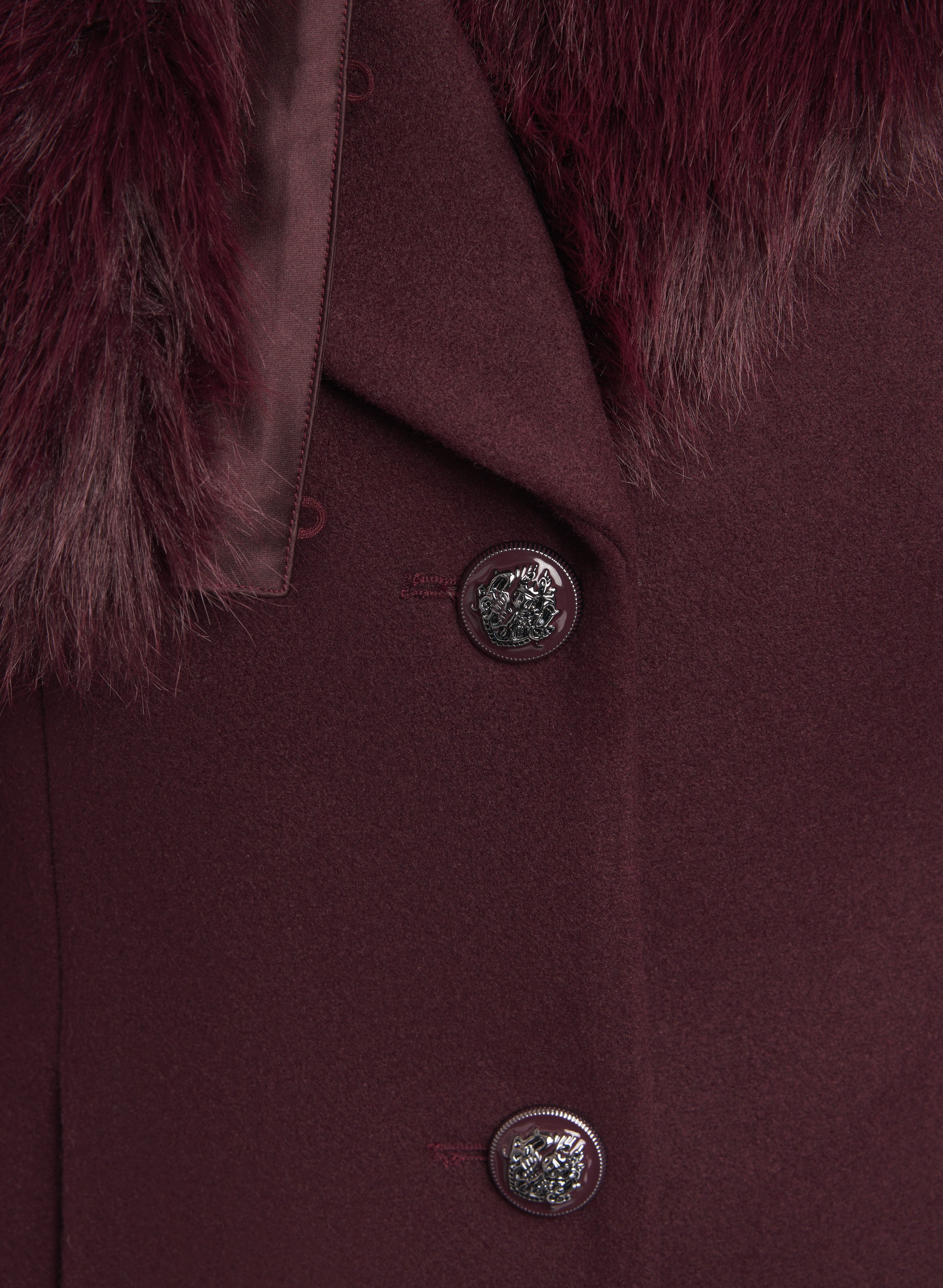 Faux-Fur Collar Coat