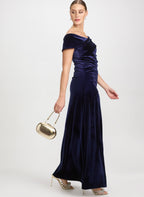 Off-The-Shoulder Velvet Dress
