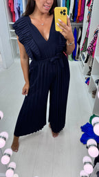Isannah Pleated Frill Shoulder Jumpsuit