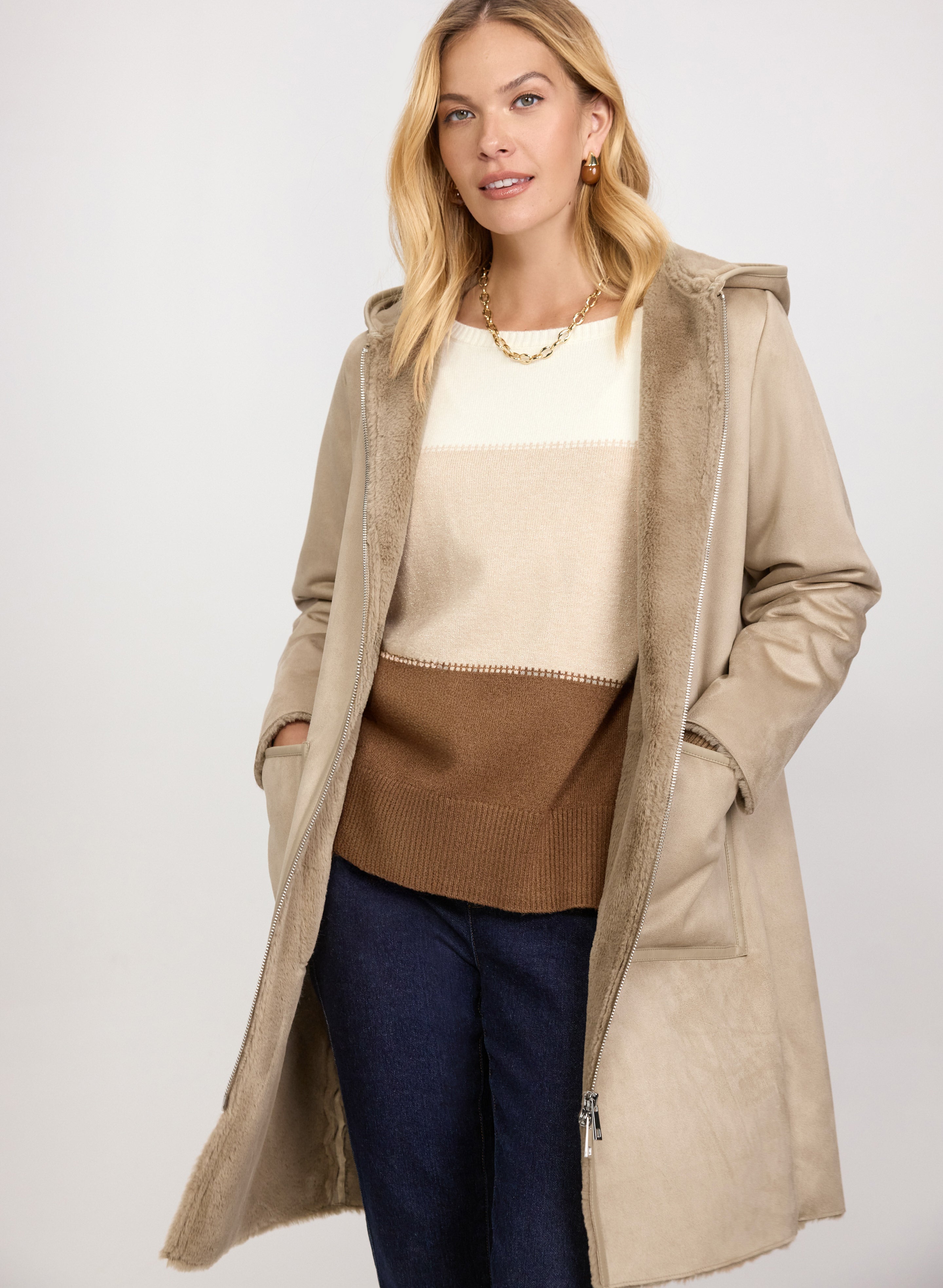 Faux-Shearling Coat