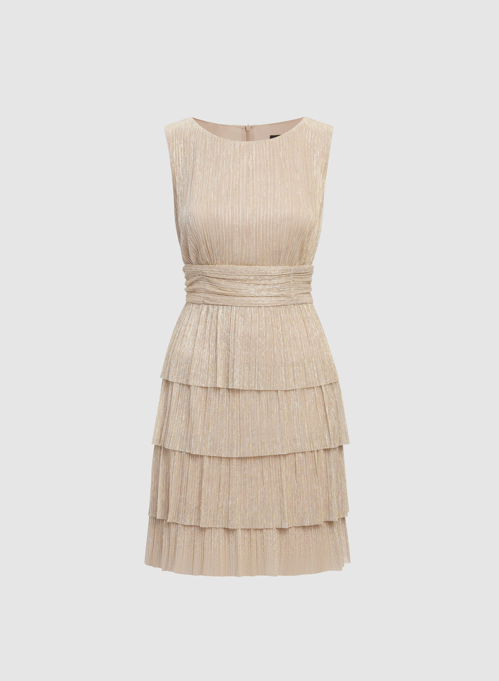 Tiered Metallic Dress