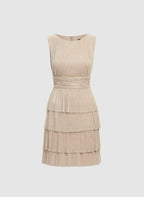Tiered Metallic Dress
