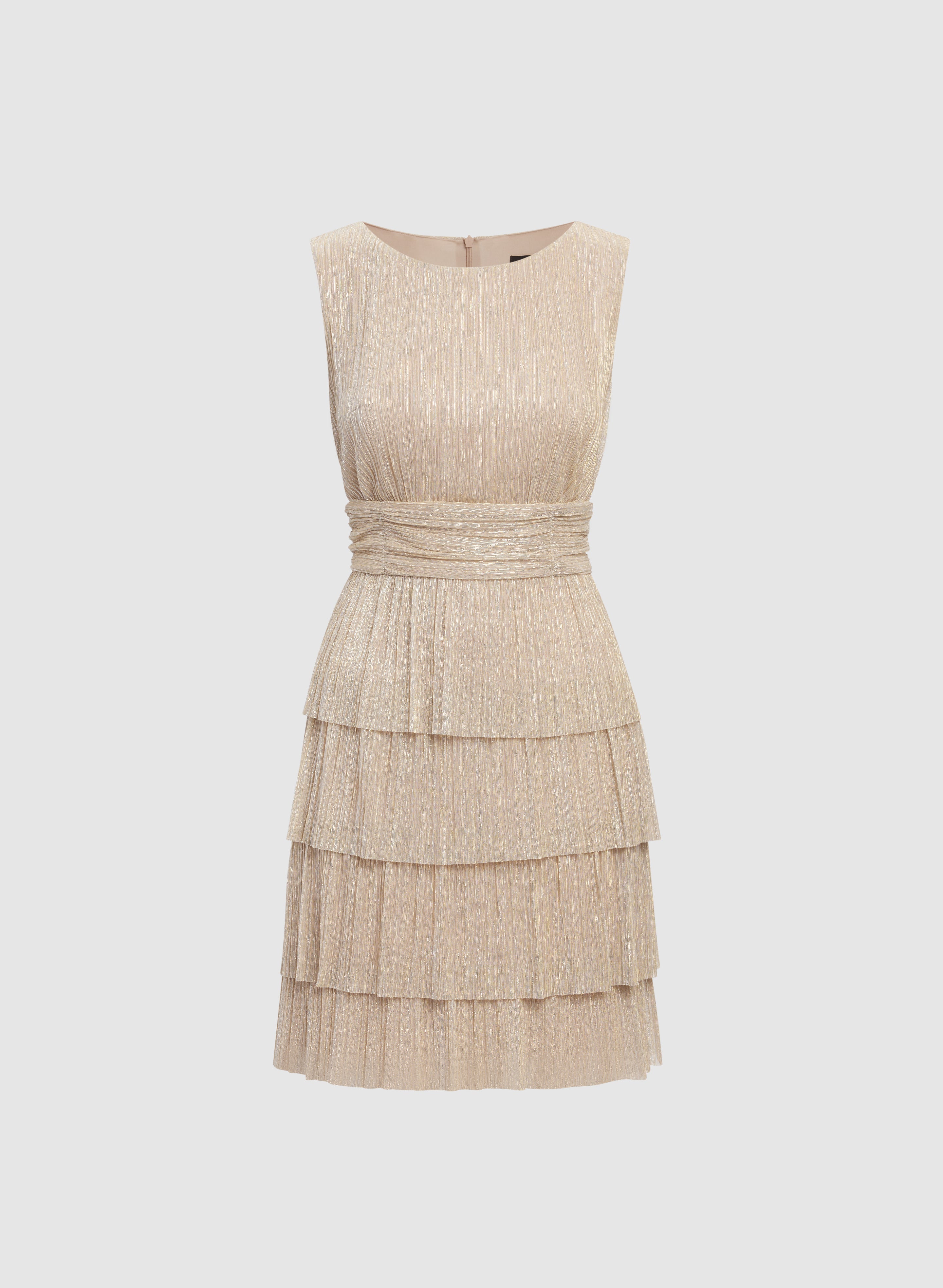 Tiered Metallic Dress