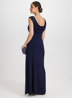Lace Cowl Back Dress