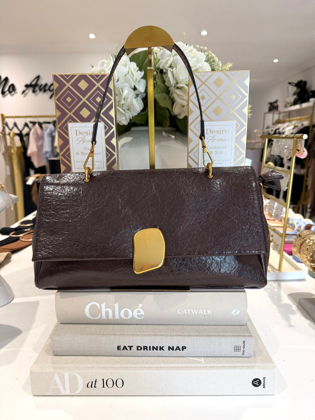 Snake Handle Gold Buckle Bag (4 Colours)