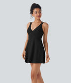 Cut Out 2-in-1 Mini Swim Dress