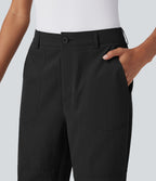 Mid Rise Casual Cargo Pants with Pockets