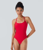 Lace Up One Piece Swimsuit