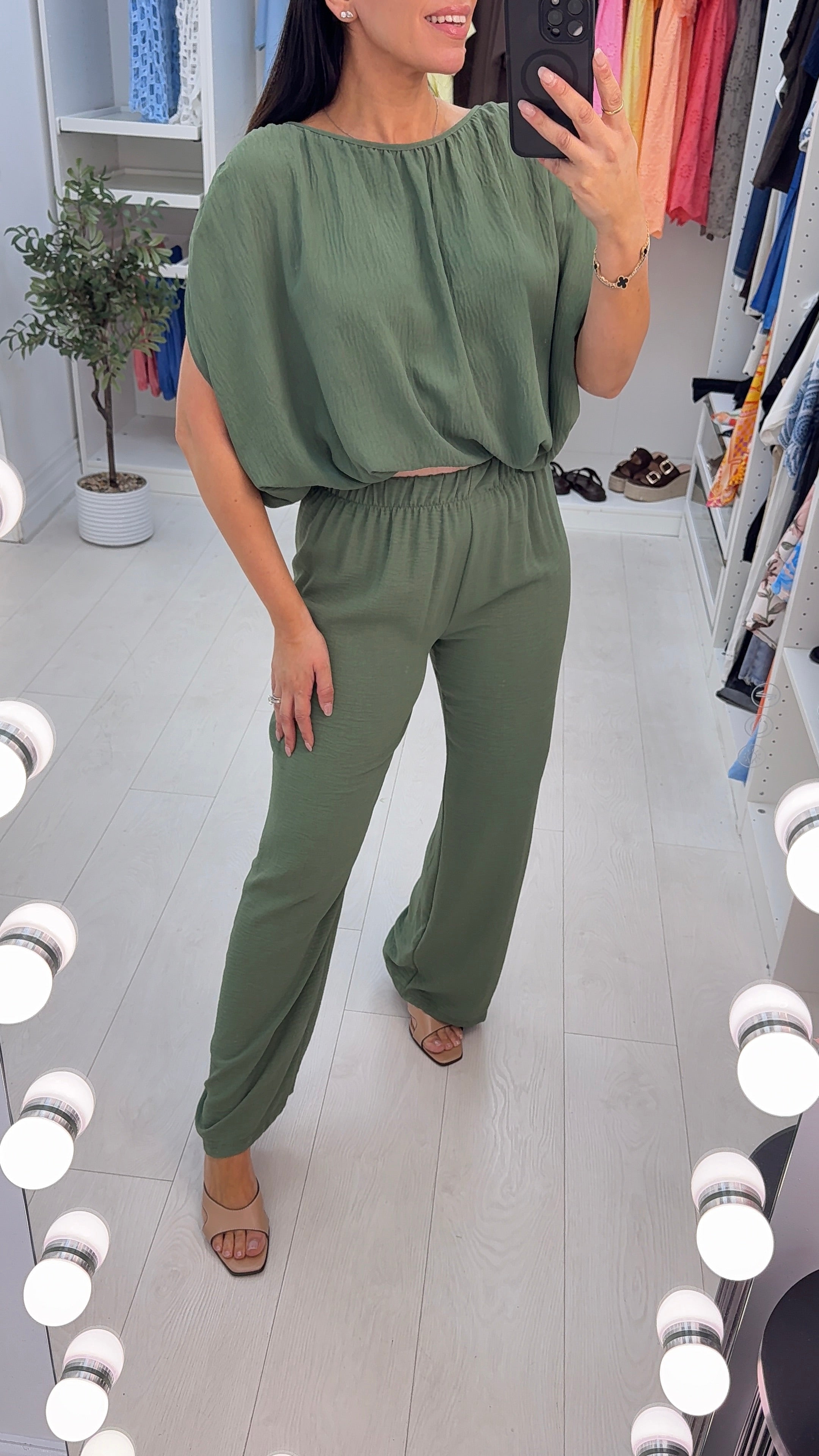 Corina Plain Bubble Hem Co-Ord Set