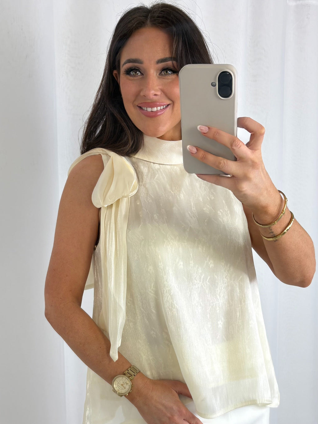 Halter Neck Top With Bow (2 Colours)