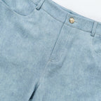 High-Waisted Light Wash Wide-Leg Denim Pants