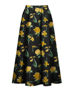 Yellow Floral Print One-Piece Swimsuit&Skirt&Pants
