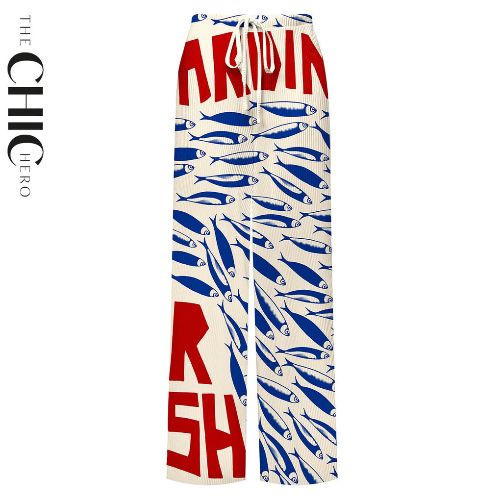Pop Art Sea Vibes Sardine One-Piece Swimsuit&Pants