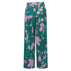 Indigo Chic Pleated Pants with Wide-Leg Trousers