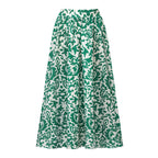 Green Boho Breeze Floral Palazzo Skirts