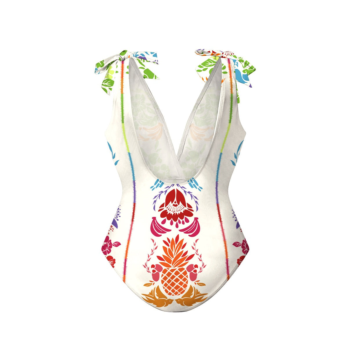 Tropical Graphic One-Piece Swimsuit&Skirt