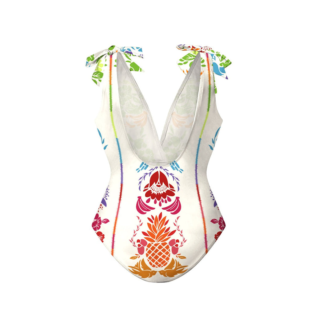Tropical Graphic One-Piece Swimsuit&Skirt&Pants