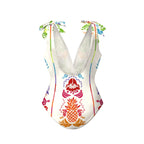 Tropical Graphic One-Piece Swimsuit&Skirt&Pants