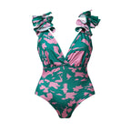 Indigo Chic Ruffled One Piece Swimwear