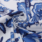 Chic Indigo Botanical Print One-Piece Swimsuit