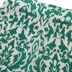 Green Boho Breeze Floral Palazzo Pants Wide-Leg Trousers