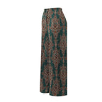 Dark Green Retro V-Neck Vest Top & Pleated Pants