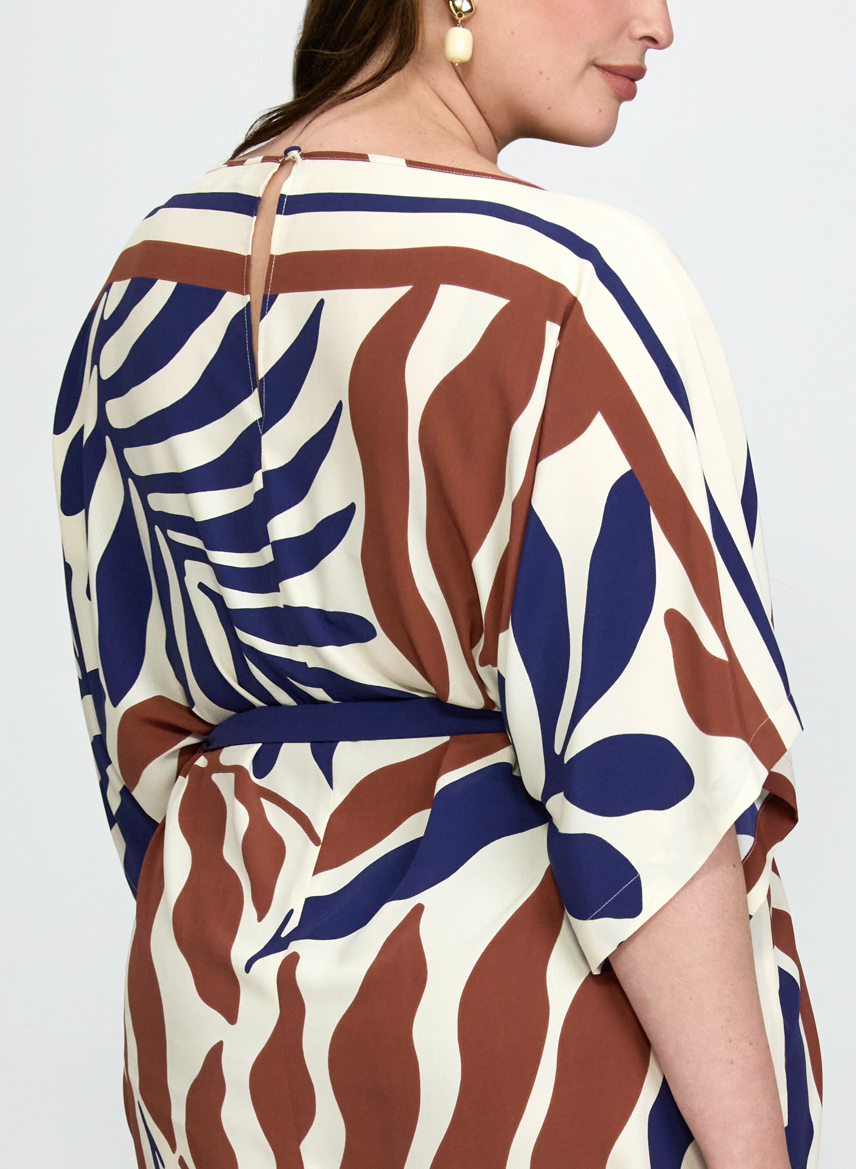 Palm Print Dress