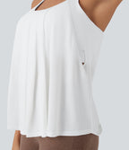 Double Straps Pleated Quick Dry Yoga Cami Top-D/DD/DDD/F Cups