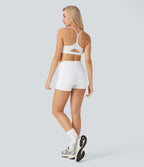 Ribbed Low Support Cut Out Yoga Sports Bra