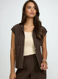 Zip Front Hooded Top