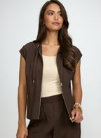 Zip Front Hooded Top