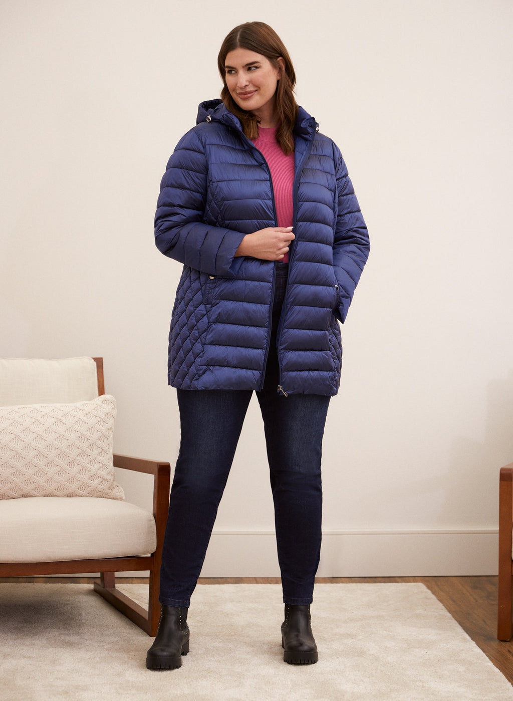 Packable Vegan Down Quilted Coat