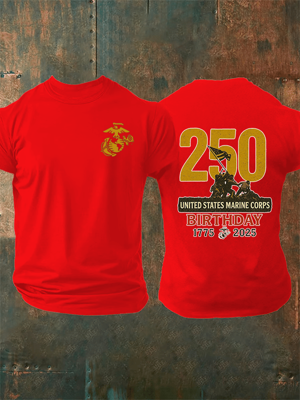 Men's  UNITED STATES MARINE CORPS BIRTHDAY Print T-Shirt