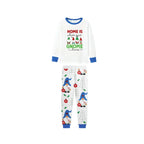 Family Christmas Holiday Blue Pajama Set Including Christmas Gnome Print