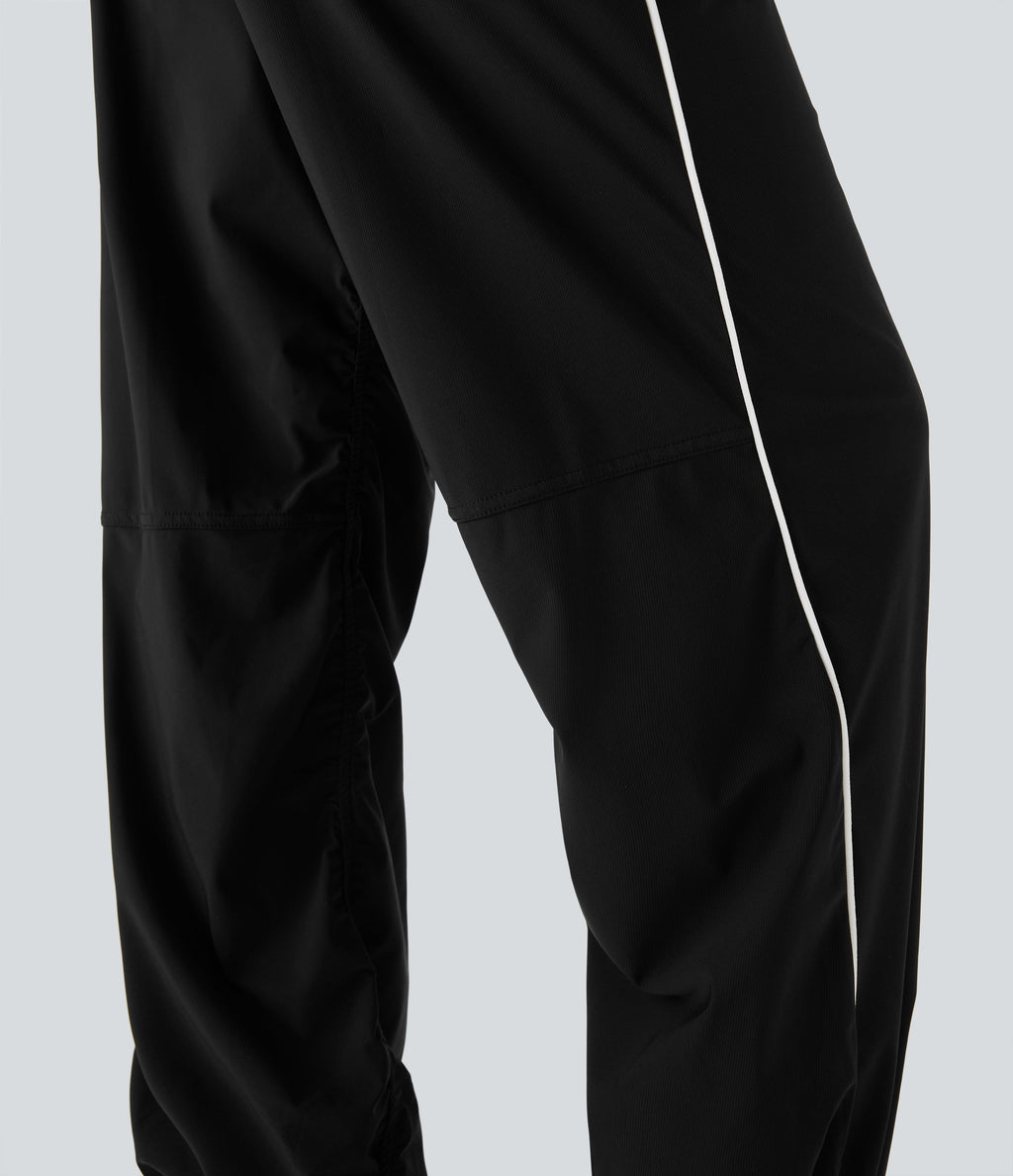 Low Rise Color Block Quick Dry Dance Joggers with Pockets