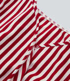 V-neck Snap Belted Stripe Waffle Jumpsuit with Pockets